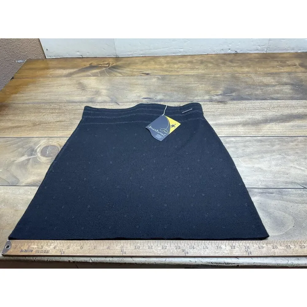 Smartwool Mini Dot Reversible Black Mini Skirt Sweater Knit Womens XS NWT